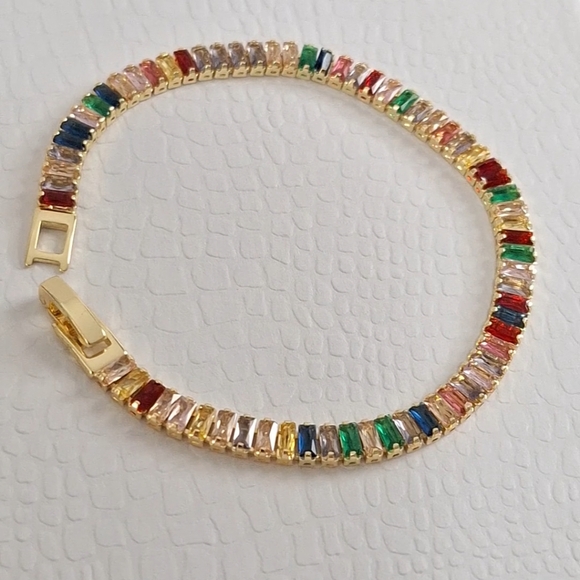 Multicolor Baguette Shape Bracelet - Picture 1 of 4